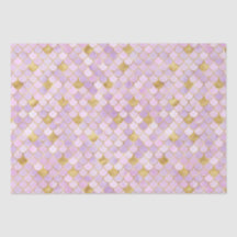 Elegante Lila Ombre Foil & Gold Mermaid Scales