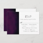 Elegante Lila Ombre Modern Wedding RSVP Card (Vorne/Hinten)