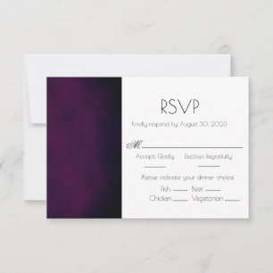 Elegante Lila Ombre Modern Wedding RSVP Card Karte