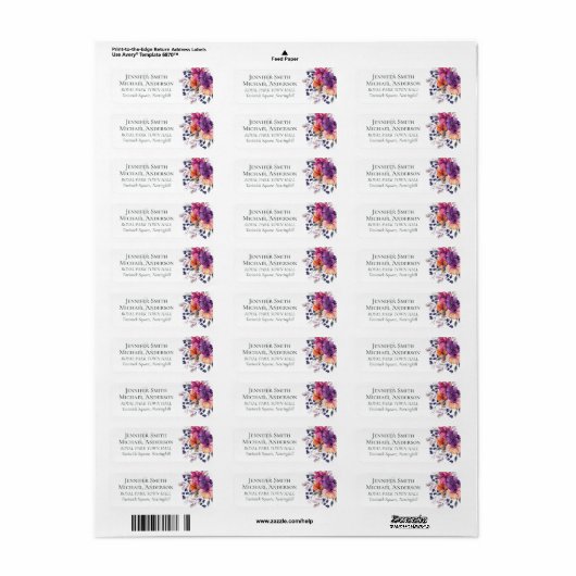 Elegante Lila Orange Hochzeit (Vorne)