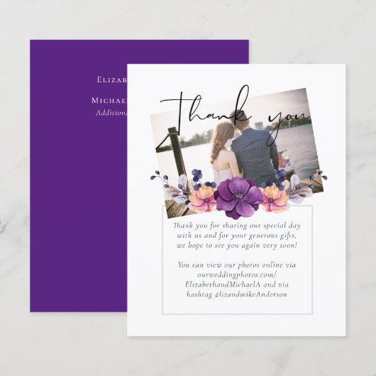 Elegante Lila Orange Hochzeit (Vorne/Hinten)