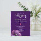 Elegante Lila Orange Hochzeit (Stehend Vorderseite)