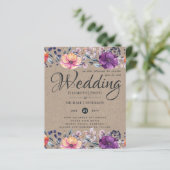 Elegante Lila Orange Hochzeit (Stehend Vorderseite)