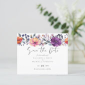 Elegante Lila Orange Hochzeit (Stehend Vorderseite)