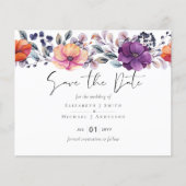 Elegante Lila Orange Hochzeit (Vorderseite)