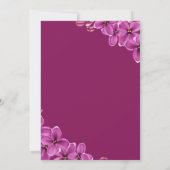 Elegante Lila Orchid Blume Boho Floral Wedding Save The Date (Rückseite)