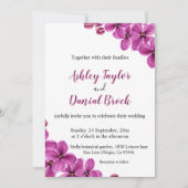 Elegante Lila Orchid-Blume Sommerblumenhochzeit Einladung (Vorderseite)