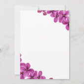 Elegante Lila Orchid-Blume Sommerblumenhochzeit Save The Date (Rückseite)
