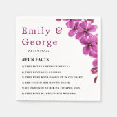 Elegante Lila Orchid-Blume Sommerblumenhochzeit Serviette (Vorderseite)