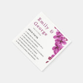 Elegante Lila Orchid-Blume Sommerblumenhochzeit Serviette (Ecke)