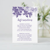 Elegante Lila Orchideen Hochzeiten Begleitkarte (Stehend Vorderseite)