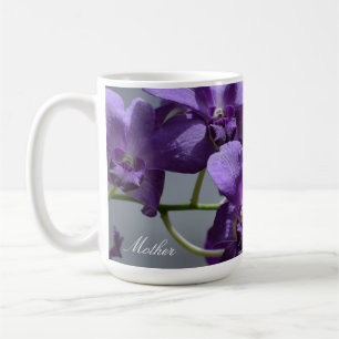 Elegante Lila Orchideen Muttertags Tasse