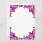 Elegante Lila Orchideen-Rose Sommerblumenhochzeit Save The Date (Rückseite)