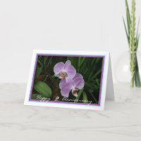 Elegante Lila Orchideen zum zweiten Hochzeitstag