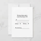 Elegante Lila Orchids RSVP-Karte RSVP Karte (Rückseite)