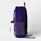 Elegante Lila Pansy Stiefmütterchen Bedruckter Rucksack (Rechts)