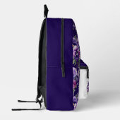 Elegante Lila Pansy Stiefmütterchen Bedruckter Rucksack (Links)