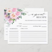 Elegante Lila Pastel Brautparty Rezept Karte (Vorne/Hinten)