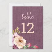 Elegante Lila Peach Rose Leinwand Texturiert Ankündigung (Vorderseite)