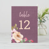 Elegante Lila Peach Rose Leinwand Texturiert Ankündigung (Stehend Vorderseite)