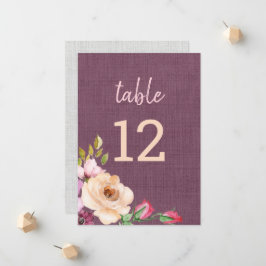 Elegante Lila Peach Rose Leinwand Texturiert Ankündigung