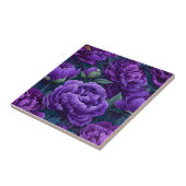 Elegante Lila Peonies Keramik Tiles Fliese (Seite)