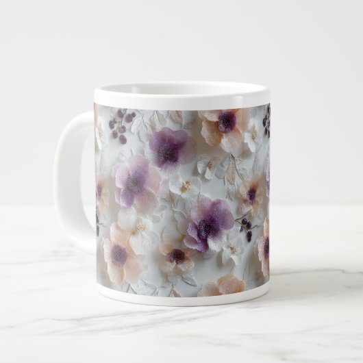 Elegante Lila Peony Blossom Florenz Tasse (Vorderseite Links)