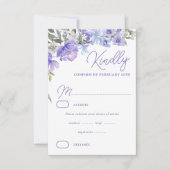 Elegante Lila Peri Entdeckungsreise RSVP Karte (Vorderseite)