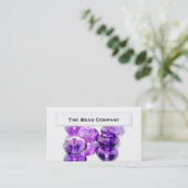 Elegante lila Perlen-Geschäfts-Karten Visitenkarte (Stehend Vorderseite)