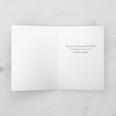 Elegante Lila Personalisierte Hochzeit Karte (Innenseite)