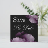 Elegante LILA Petals Wedding Save the Date Invite (Stehend Vorderseite)