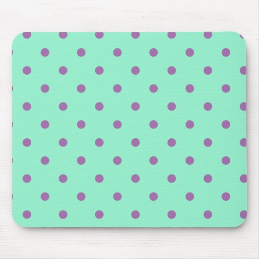 elegante lila Pfefferminzpolka Mousepad (Vorne)