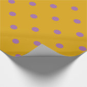 elegante lila Polka-Punkte Geschenkpapier (Ecke)