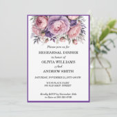 Elegante Lila Probe Einladung (Stehend Vorderseite)