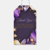 Elegante Lila Quinceañera Girl Malcantone Geschenkanhänger (Rückseite)