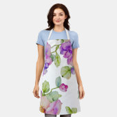 Elegante, lila rosa Aquarelltöne Schürze (Getragen)