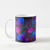 Elegante Lila-rosa Blume Kaffeetasse (Links)