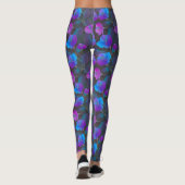 Elegante Lila-rosa Blume Leggings (Rückseite)