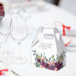 Elegante Lila Rosa-Blütenhochzeit Geschenkschachtel