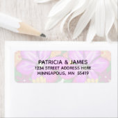 Elegante Lila rosa, florale Adresse (Insitu)