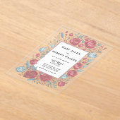 Elegante lila rosa hellblaue Blumengestelle Acryleinladungen (Ablage )