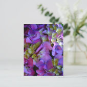 Elegante, lila, rosa Magenta Blumendörfchen Postkarte (Stehend Vorderseite)