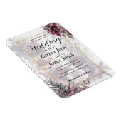 Elegante lila, rosa und blumenreiche Hochzeit Magnet (Rechte Seite)