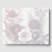 Elegante lila, rosa und maronfarbene Blüten Gästebuch (Rückseite)