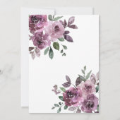 Elegante Lila Rose 100. Geburtstagsparty Einladung (Rückseite)