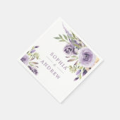 Elegante Lila Rose Blume Hochzeiten von Napkins Serviette (Ecke)