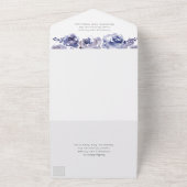 Elegante Lila Rose Blumengebirge Abend Winterhochz All In One Einladung (Außenbereich)