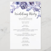 Elegante Lila Rose Blumenzwiebelprogramm (Rückseite)