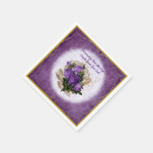 Elegante Lila Rose Bouquet Serviette (Ecke)