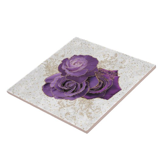 Elegante Lila Rose Fliese (Seite)